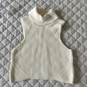 Scotch & Soda Off-White Turtleneck Sweater Vest